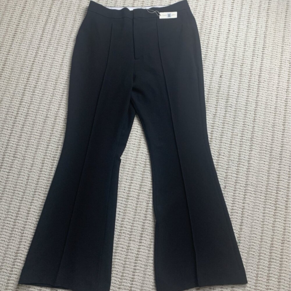 NWT Favorite Daughter The Favorite Pant Black Wide-Leg Womens Size 16